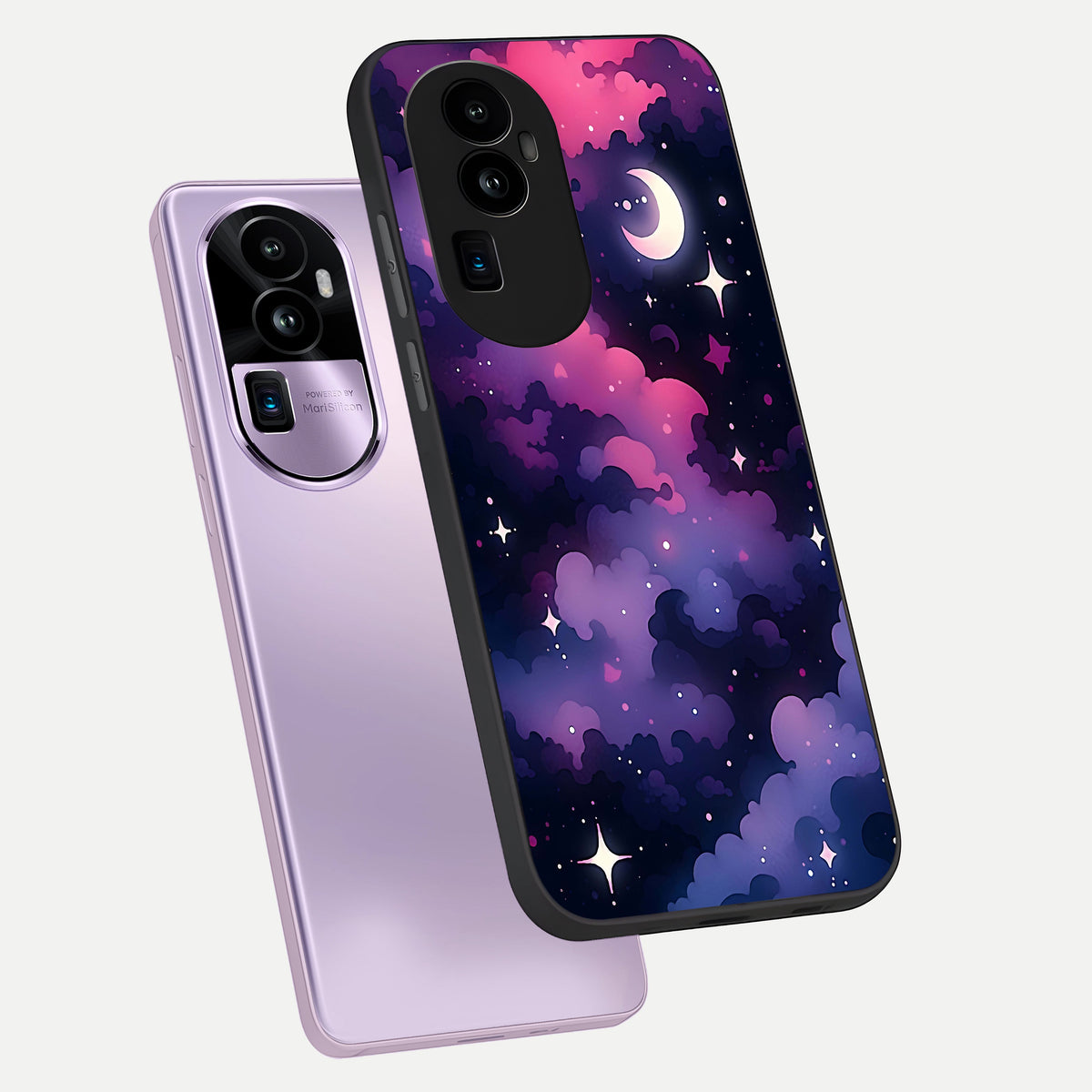  Celestial Moon Magic phone case For Oppo Reno 10 Pro Plus showing premium glass back cover with detailed artwork
