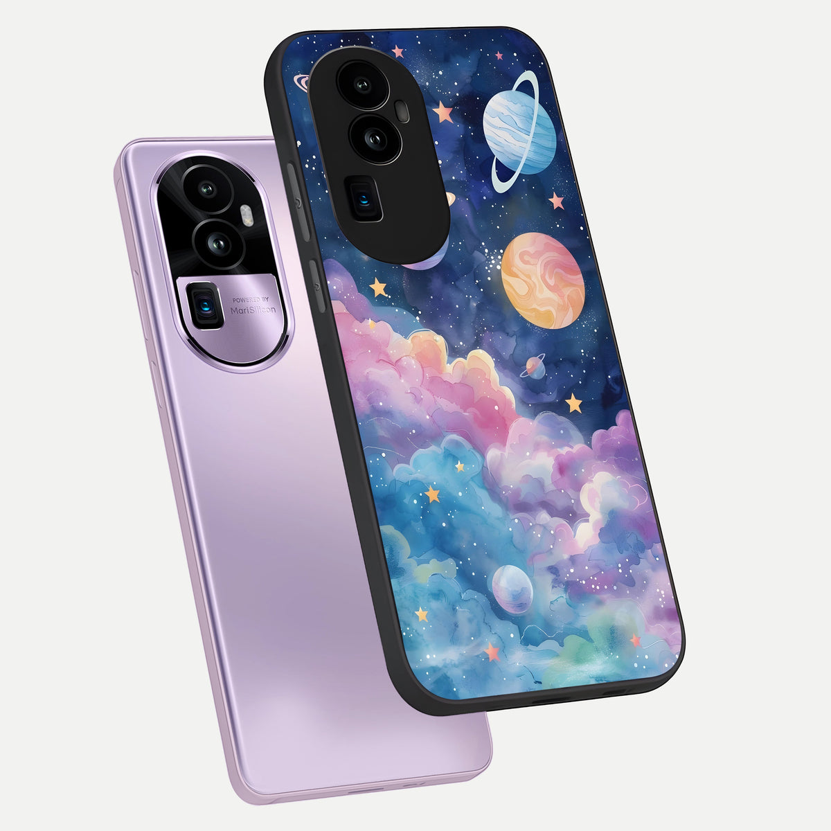  Cosmic Planet Dreams phone case For Oppo Reno 10 Pro Plus showing premium glass back cover with detailed artwork