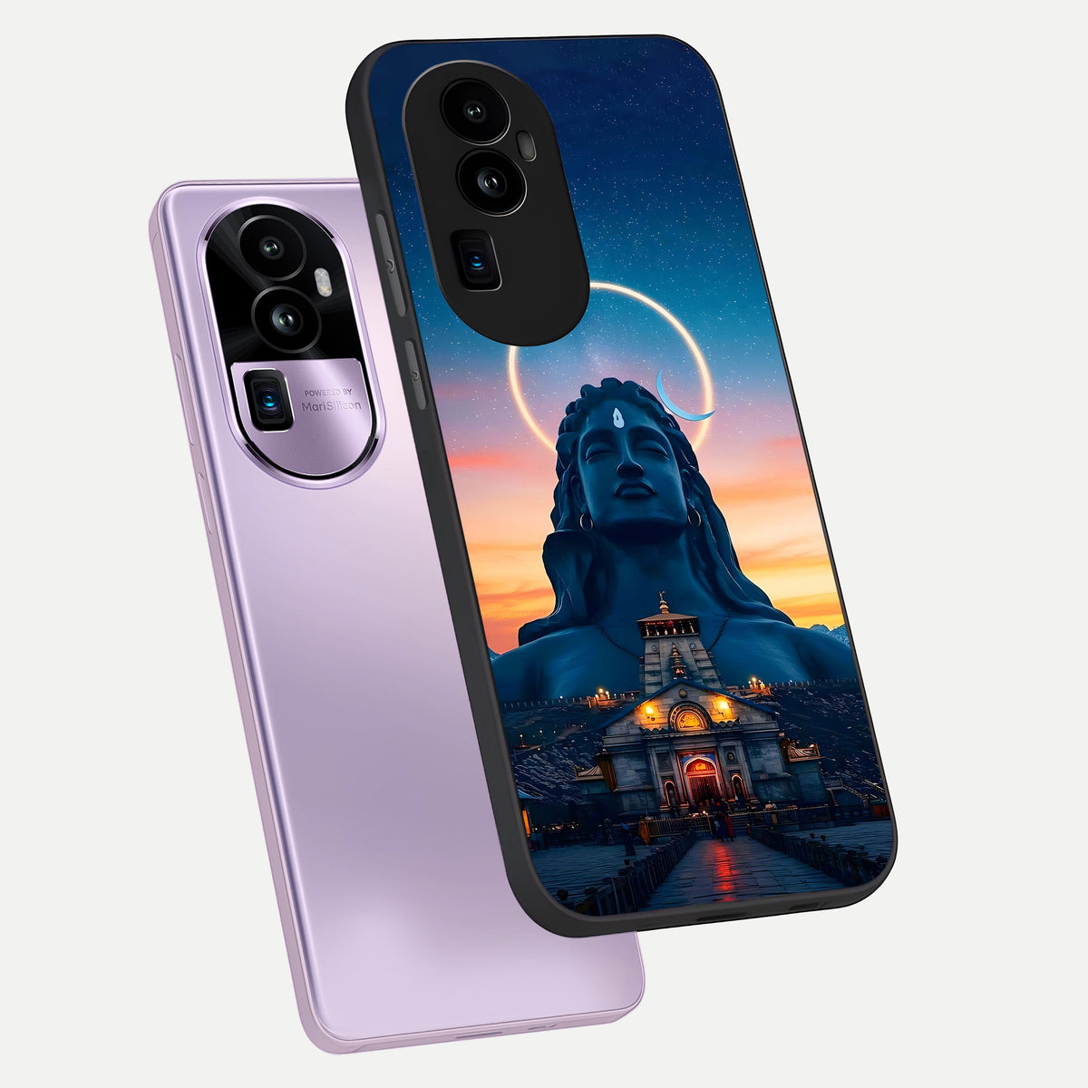  Eternal Shiva Aura phone case For Oppo Reno 10 Pro Plus showing premium glass back cover with detailed artwork
