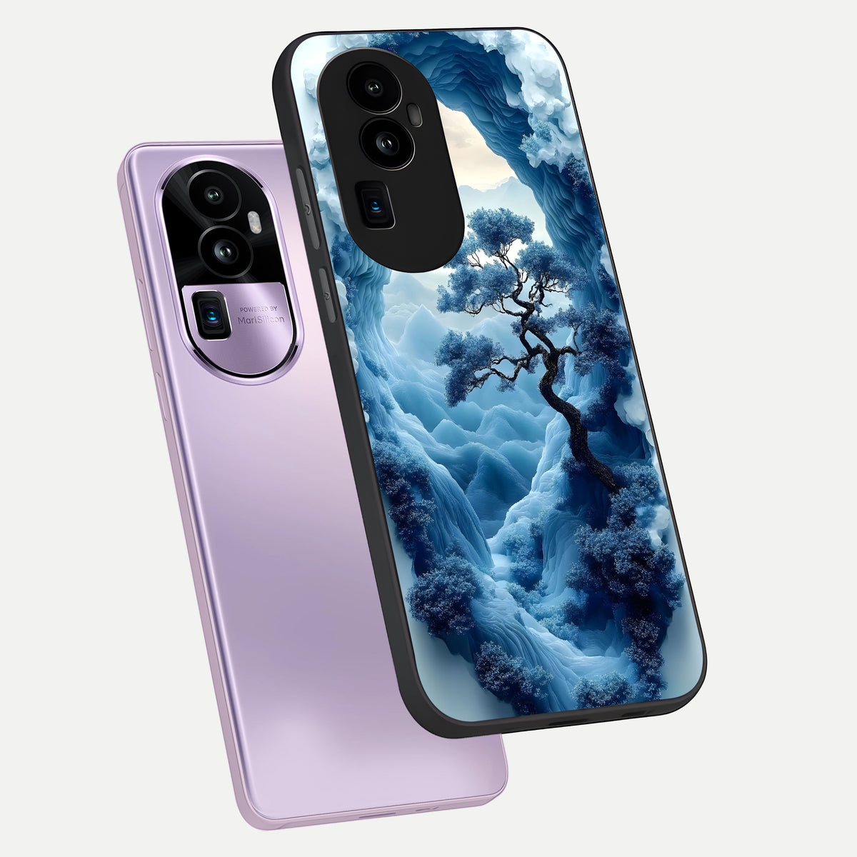  Frozen Serenity Gate phone case For Oppo Reno 10 Pro Plus showing premium glass back cover with detailed artwork