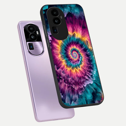  Galactic Spiral Burst phone case For Oppo Reno 10 Pro Plus showing premium glass back cover with detailed artwork