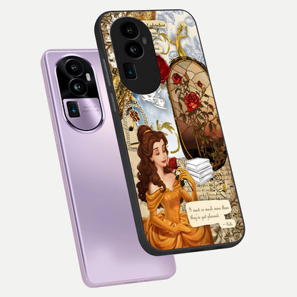  Golden Dream Belle phone case For Oppo Reno 10 Pro Plus showing premium glass back cover with detailed artwork