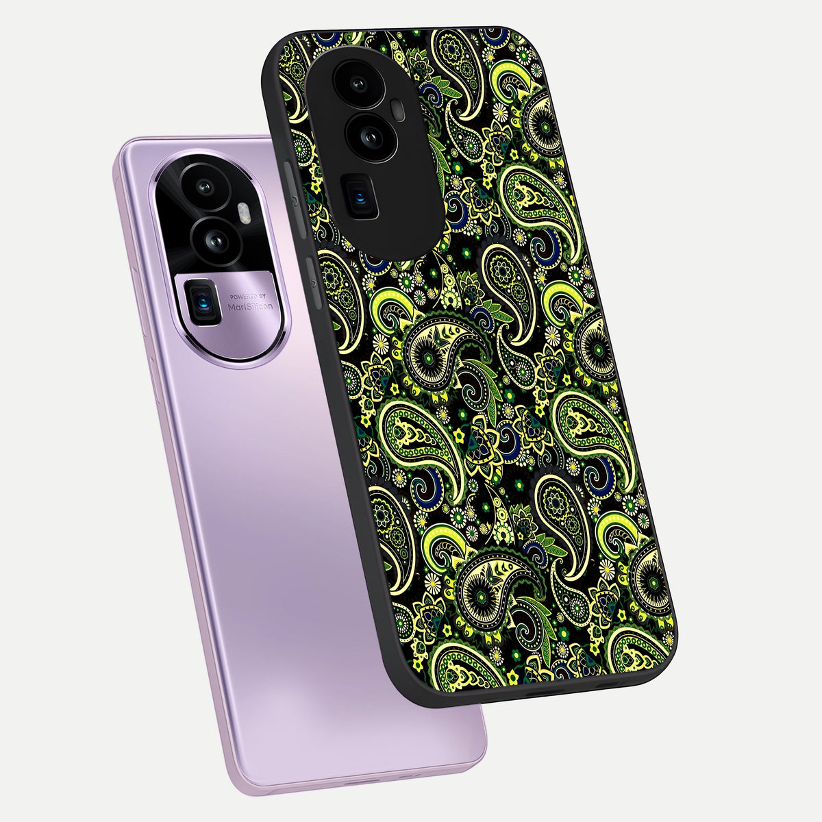  Green Lemon phone case For Oppo Reno 10 Pro Plus showing premium glass back cover with detailed artwork