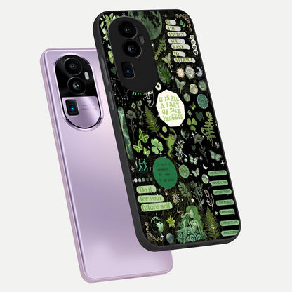  Green Mandala Pattern phone case For Oppo Reno 10 Pro Plus showing premium glass back cover with detailed artwork