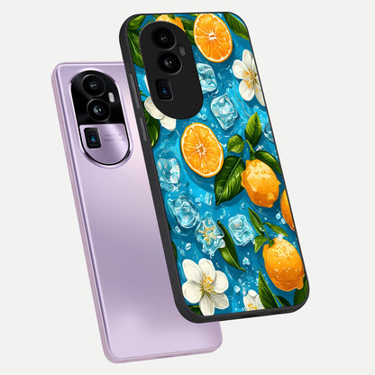  Ice Cube With Orange phone case For Oppo Reno 10 Pro Plus showing premium glass back cover with detailed artwork