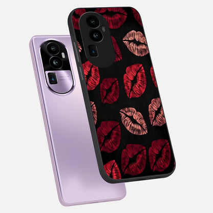  Midnight Kiss Love phone case For Oppo Reno 10 Pro Plus showing premium glass back cover with detailed artwork