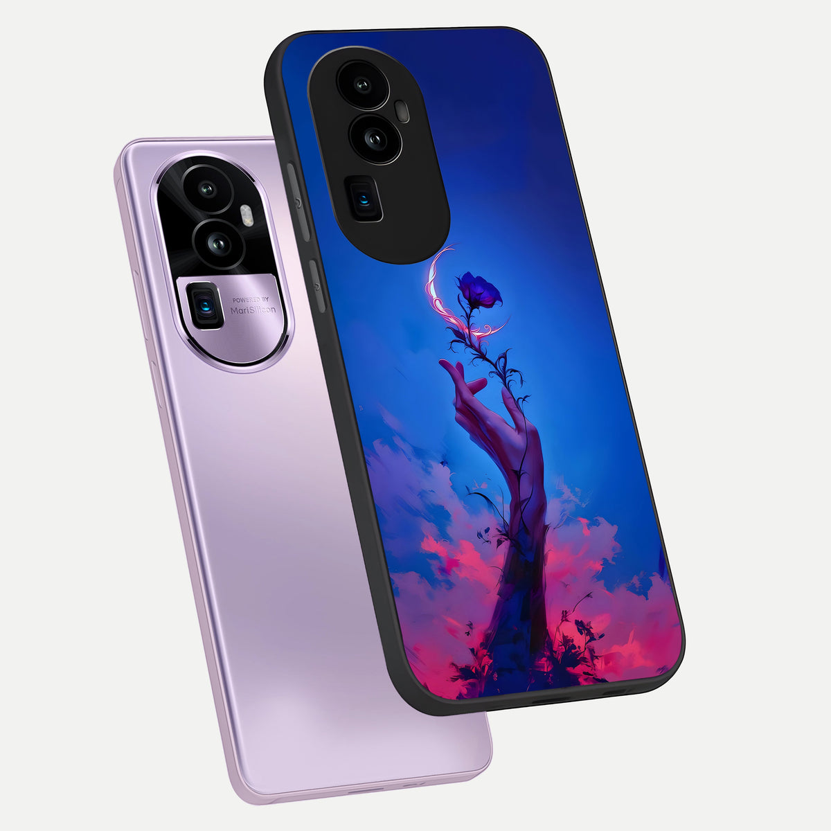  Mystic Hand phone case For Oppo Reno 10 Pro Plus showing premium glass back cover with detailed artwork