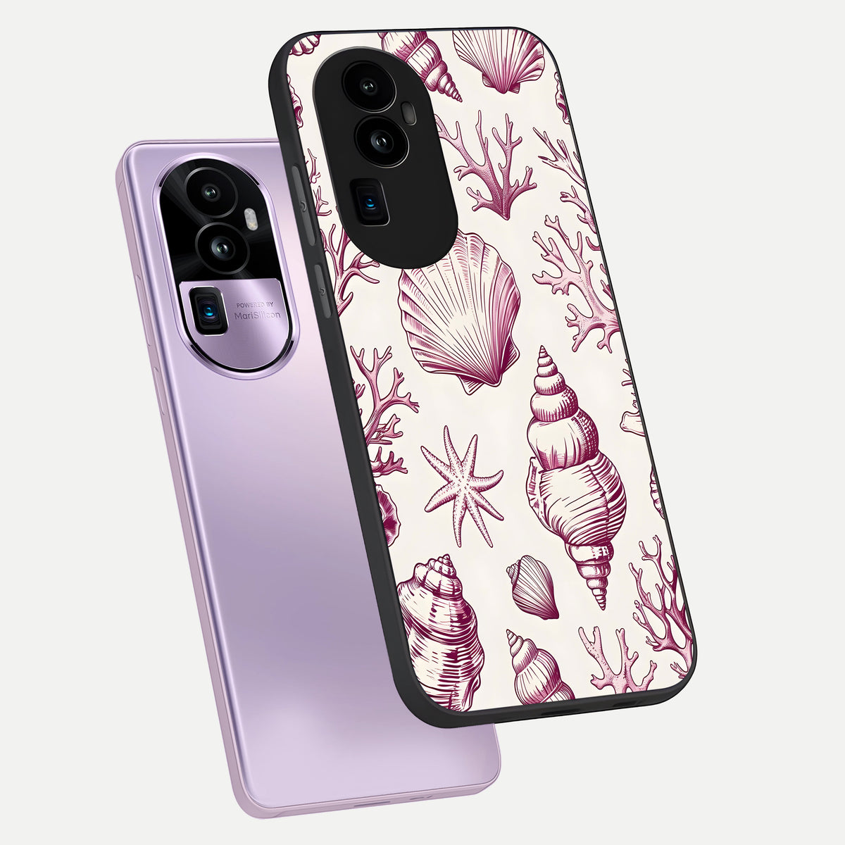  Pink Power Sparks phone case For Oppo Reno 10 Pro Plus showing premium glass back cover with detailed artwork