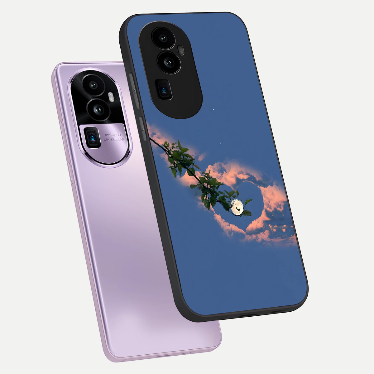  Sky Under Tree phone case For Oppo Reno 10 Pro Plus showing premium glass back cover with detailed artwork