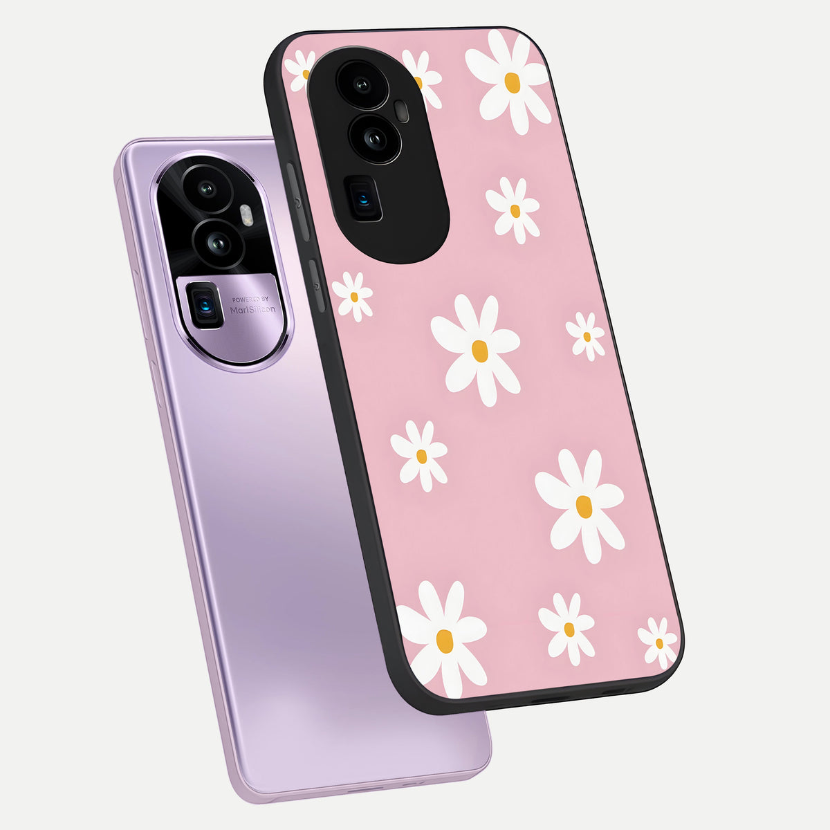  Soft Daisy Bliss phone case For Oppo Reno 10 Pro Plus showing premium glass back cover with detailed artwork