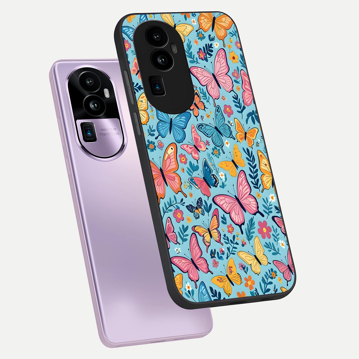  Spring Wing Garden phone case For Oppo Reno 10 Pro Plus showing premium glass back cover with detailed artwork