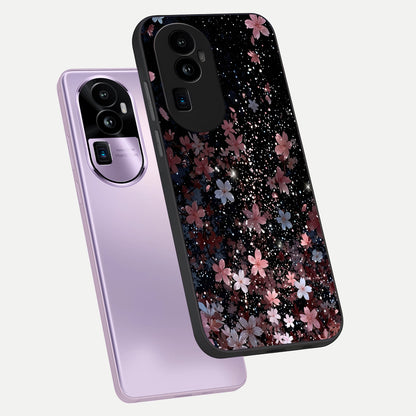  Starlit Flower Dreams phone case For Oppo Reno 10 Pro Plus showing premium glass back cover with detailed artwork