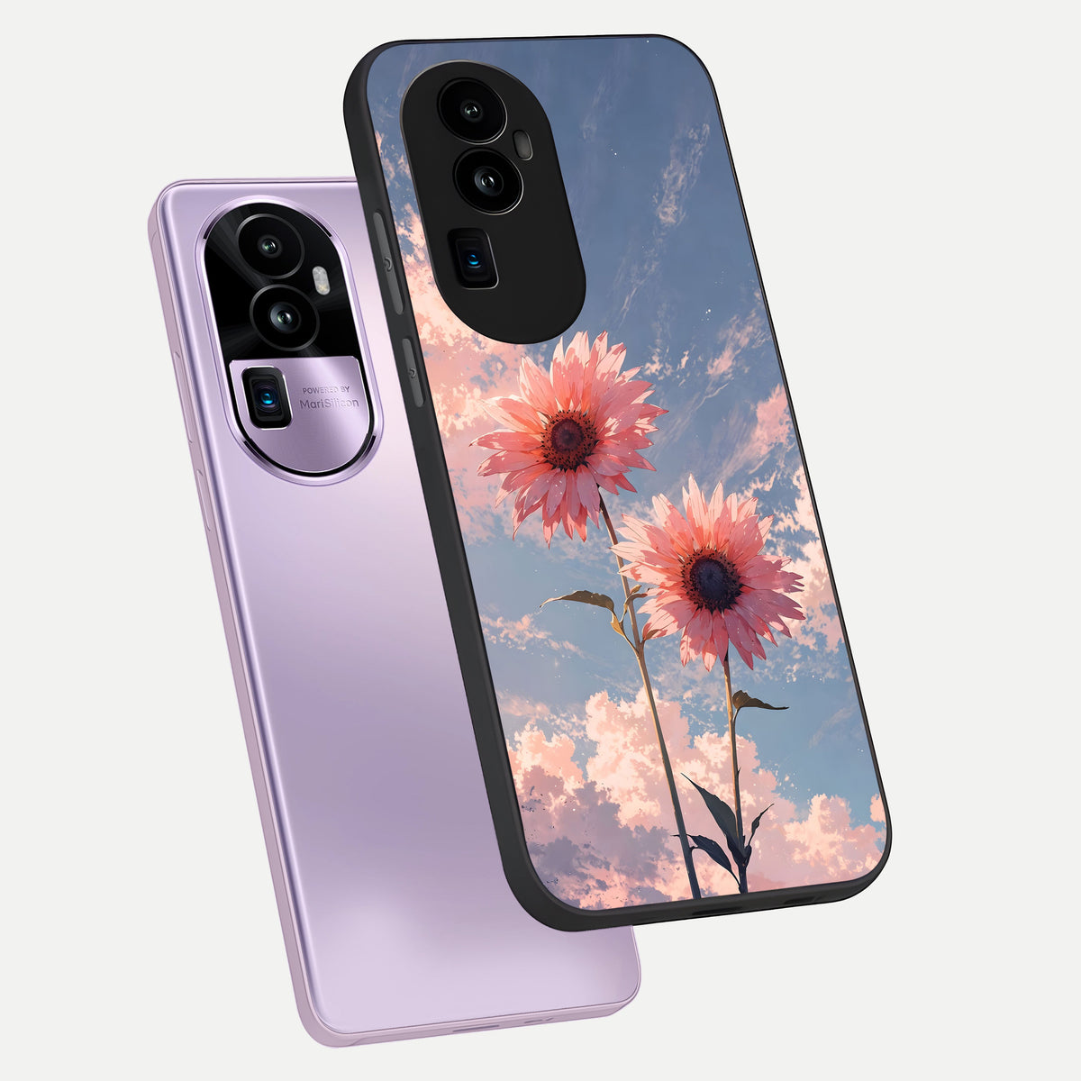  Sun Moon Balance phone case For Oppo Reno 10 Pro Plus showing premium glass back cover with detailed artwork
