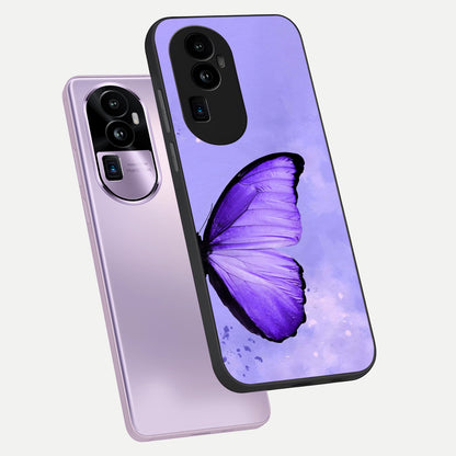 Violet Dream Wing phone case For Oppo Reno 10 Pro Plus showing premium glass back cover with detailed artwork