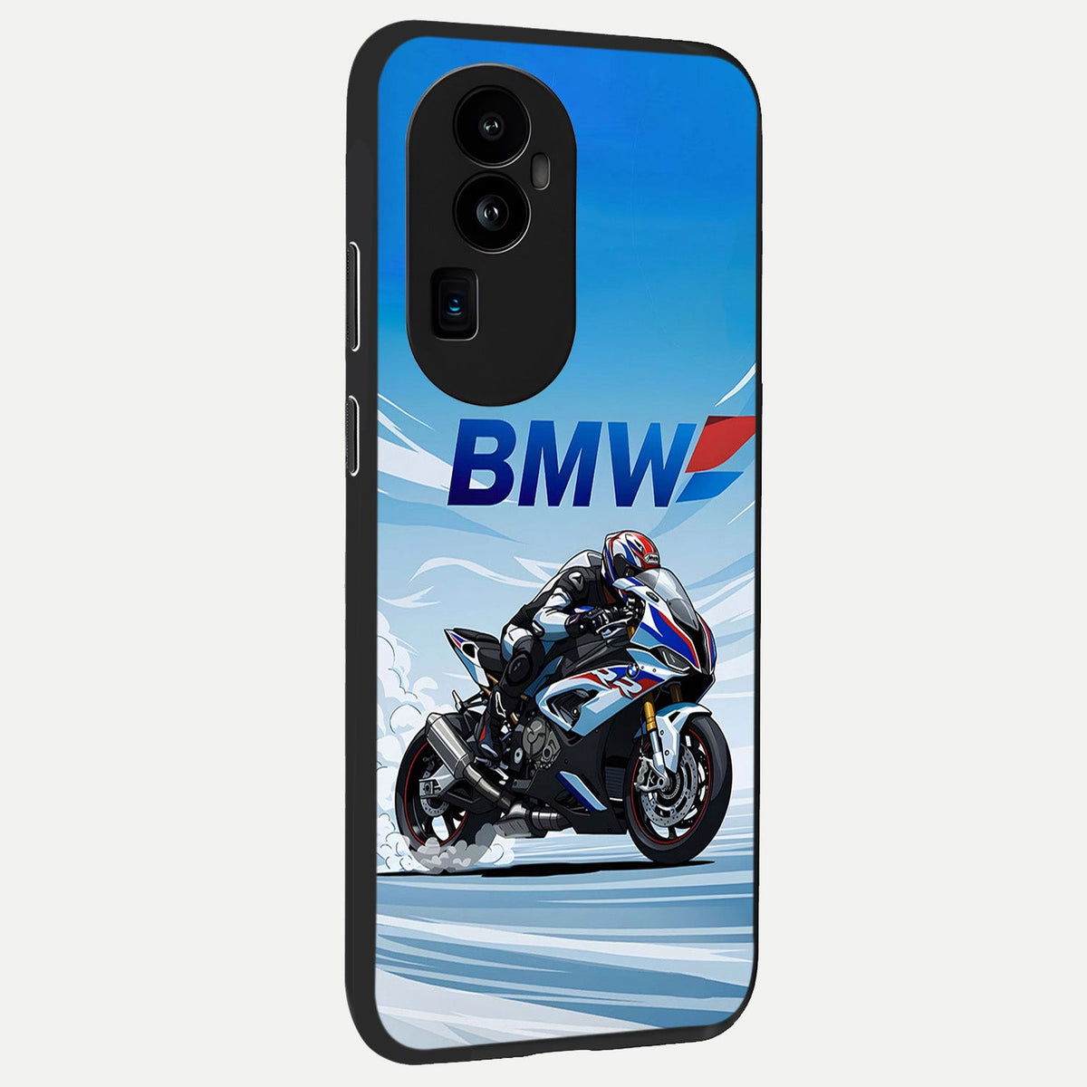  BMW Power Drift back cover For Oppo Reno 10 Pro Plus slim fit glass case with vibrant aesthetic design