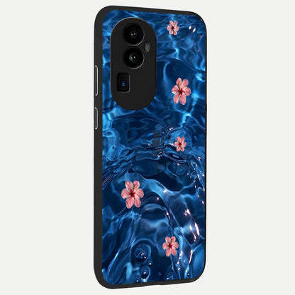  Bloom Thread Art back cover For Oppo Reno 10 Pro Plus slim fit glass case with vibrant aesthetic design