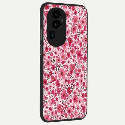  Cherry Blossom Charm back cover For Oppo Reno 10 Pro Plus slim fit glass case with vibrant aesthetic design