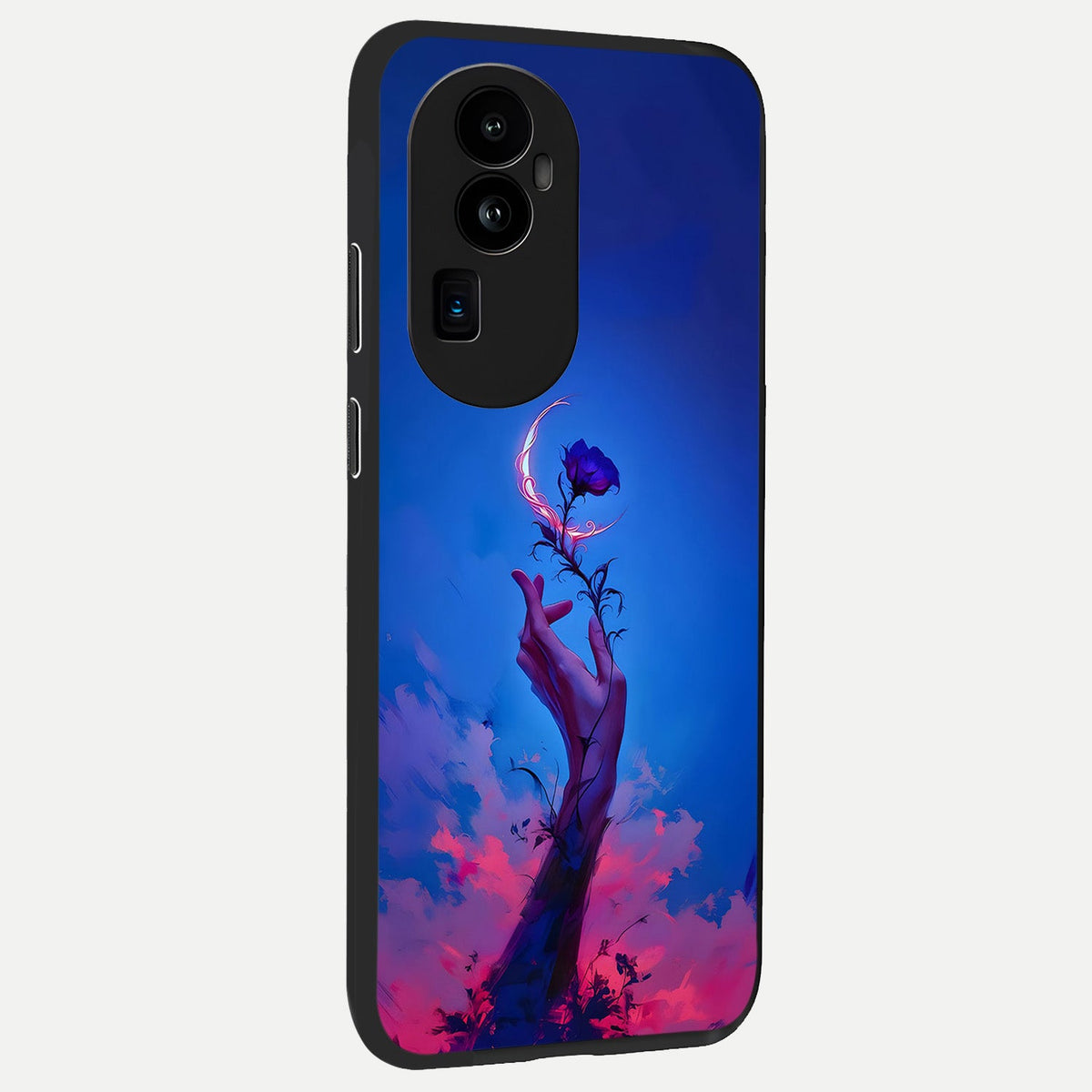  Mystic Hand back cover For Oppo Reno 10 Pro Plus slim fit glass case with vibrant aesthetic design