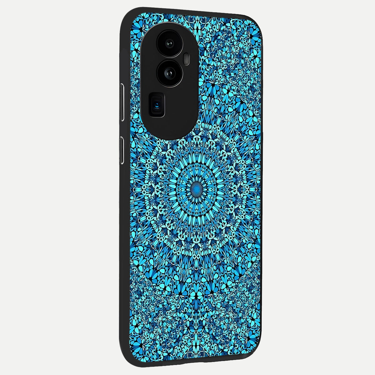  Ocean Bloom Mandala back cover For Oppo Reno 10 Pro Plus slim fit glass case with vibrant aesthetic design
