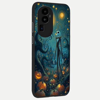  Pumpkin Moonlight Tale back cover For Oppo Reno 10 Pro Plus slim fit glass case with vibrant aesthetic design