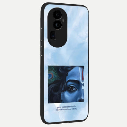  Spiritual Krishna back cover For Oppo Reno 10 Pro Plus slim fit glass case with vibrant aesthetic design