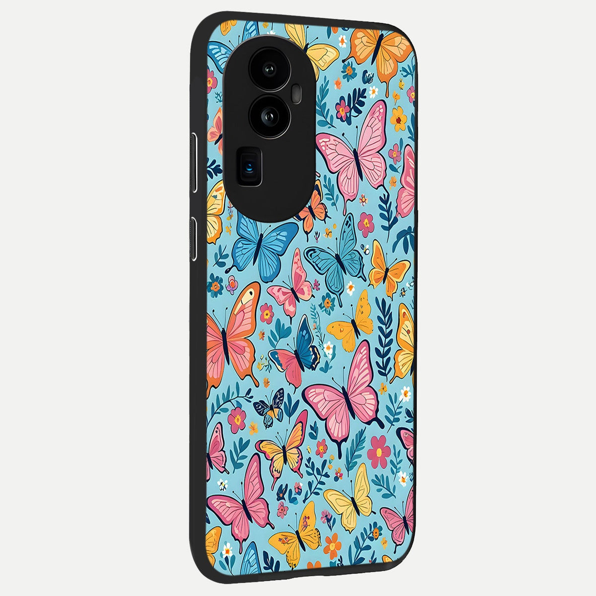  Spring Wing Garden back cover For Oppo Reno 10 Pro Plus slim fit glass case with vibrant aesthetic design
