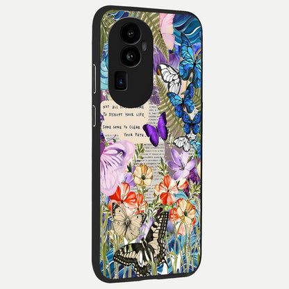  Storm Path Bloom back cover For Oppo Reno 10 Pro Plus slim fit glass case with vibrant aesthetic design