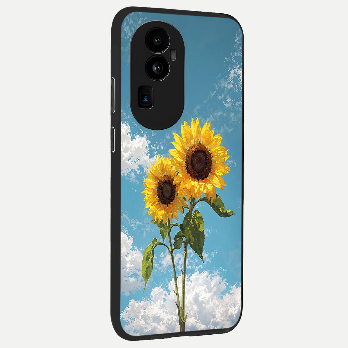  Sunlit Daisy Glow back cover For Oppo Reno 10 Pro Plus slim fit glass case with vibrant aesthetic design