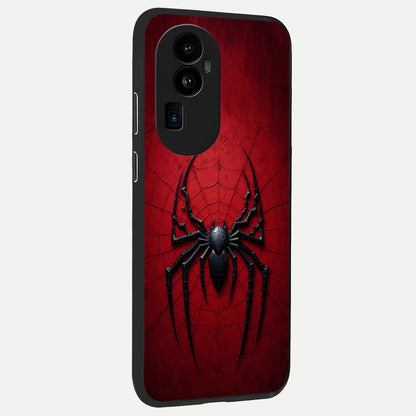  Superhero Web Emblem back cover For Oppo Reno 10 Pro Plus slim fit glass case with vibrant aesthetic design