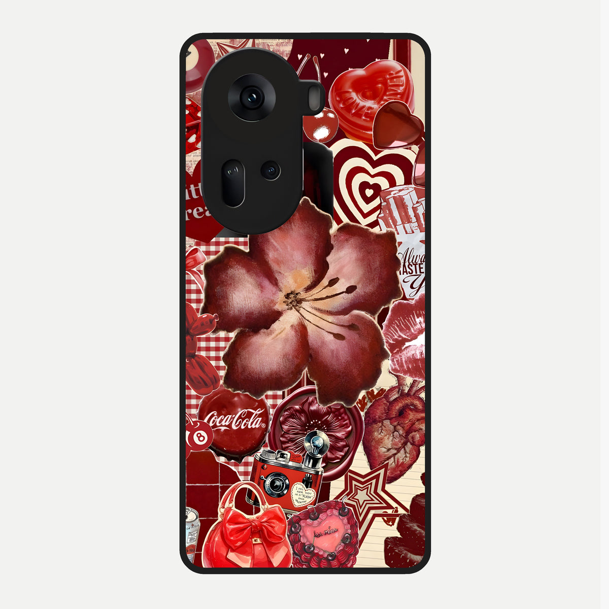  Aesthetic Little Freak Glass Case For Oppo Reno 11 5G back cover – full design glossy printed glass finish