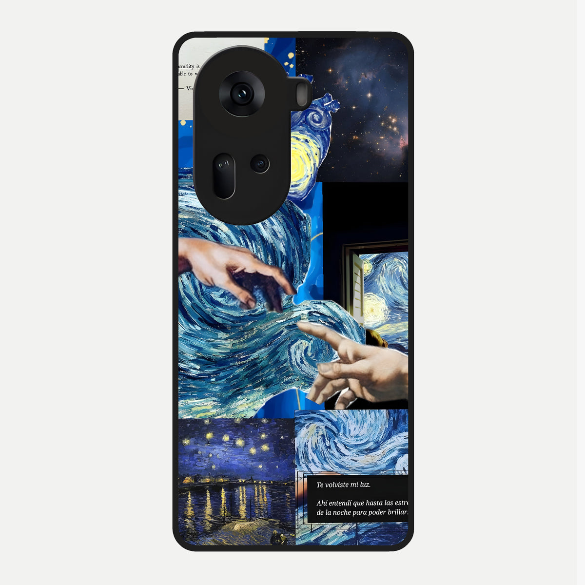  Aesthetic Vando Hands Glass Case For Oppo Reno 11 5G back cover – full design glossy printed glass finish