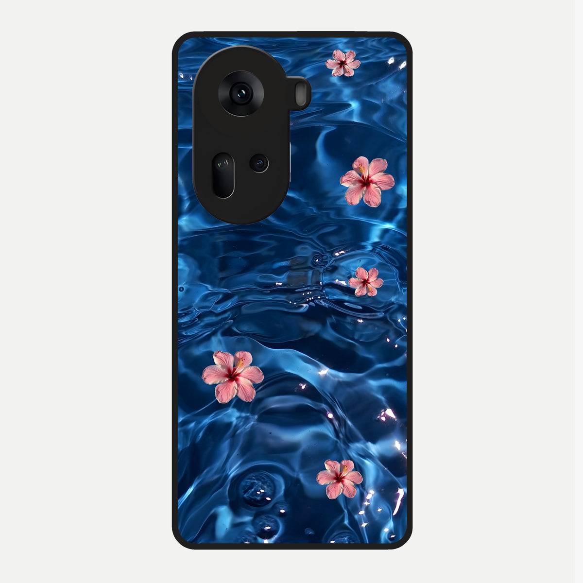  Bloom Thread Art Glass Case For Oppo Reno 11 5G back cover – full design glossy printed glass finish