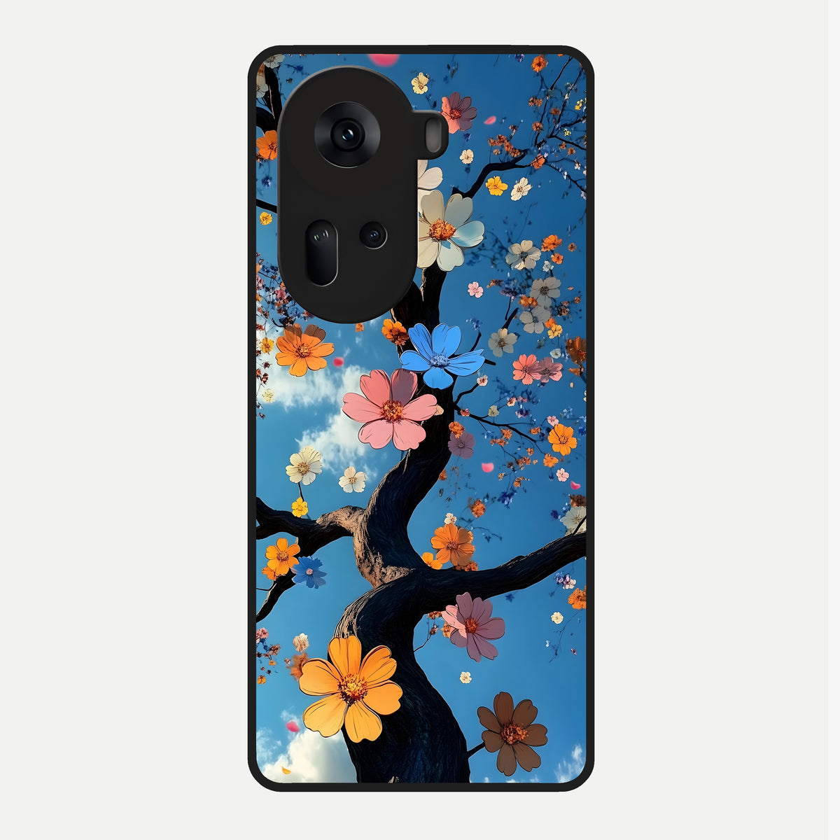  Blossom Dream Sky Glass Case For Oppo Reno 11 5G back cover – full design glossy printed glass finish
