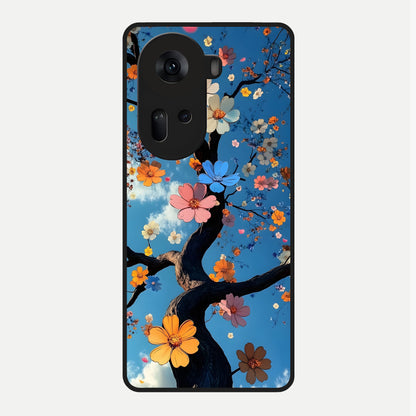  Blossom Dream Sky Glass Case For Oppo Reno 11 5G back cover – full design glossy printed glass finish