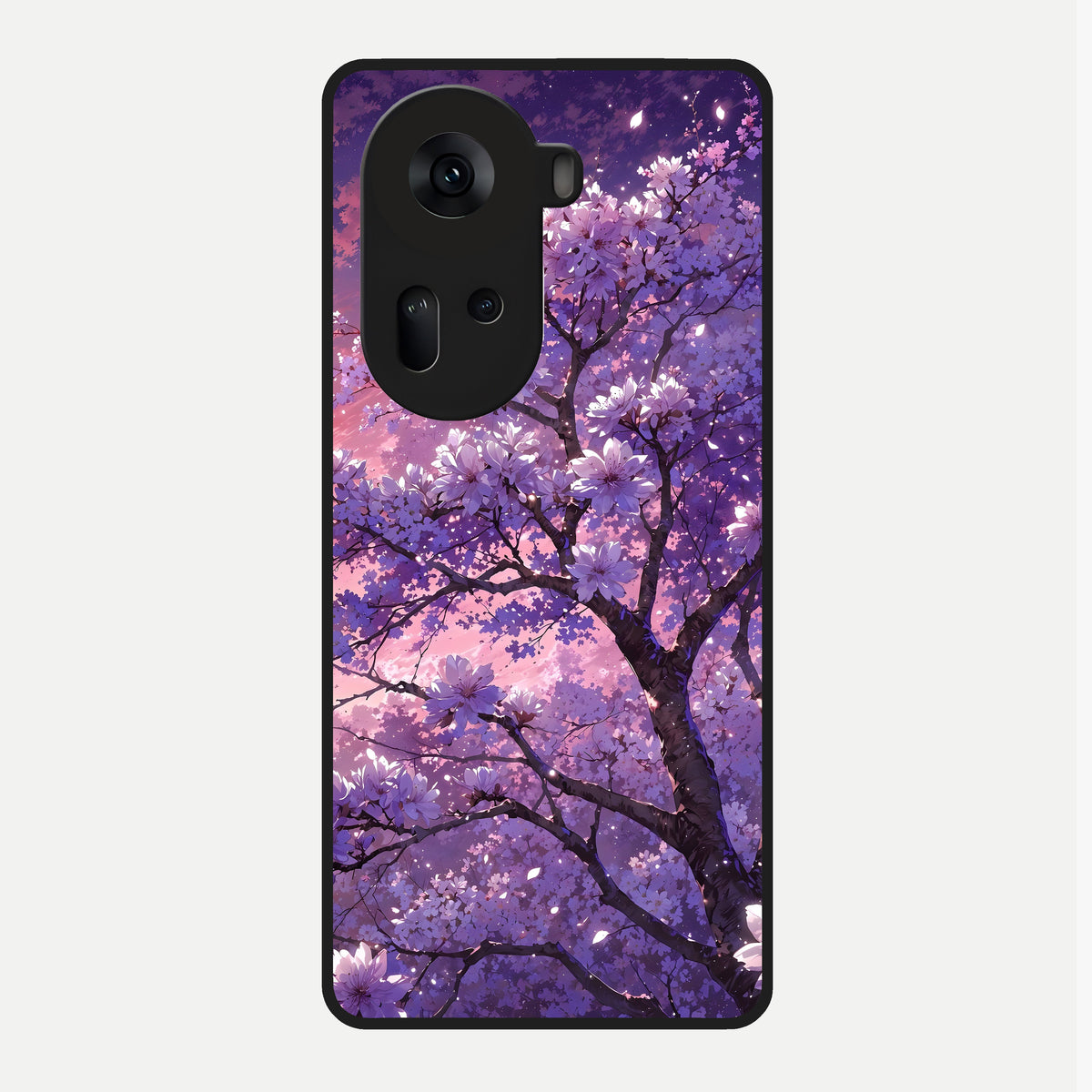  Blossom Tree Glass Case For Oppo Reno 11 5G back cover – full design glossy printed glass finish