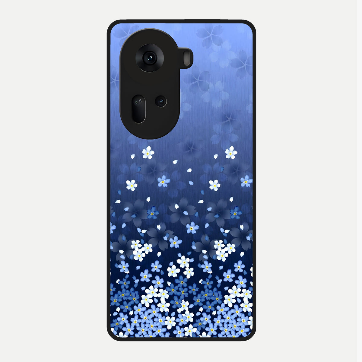  Blue Starry Glass Case For Oppo Reno 11 5G back cover – full design glossy printed glass finish