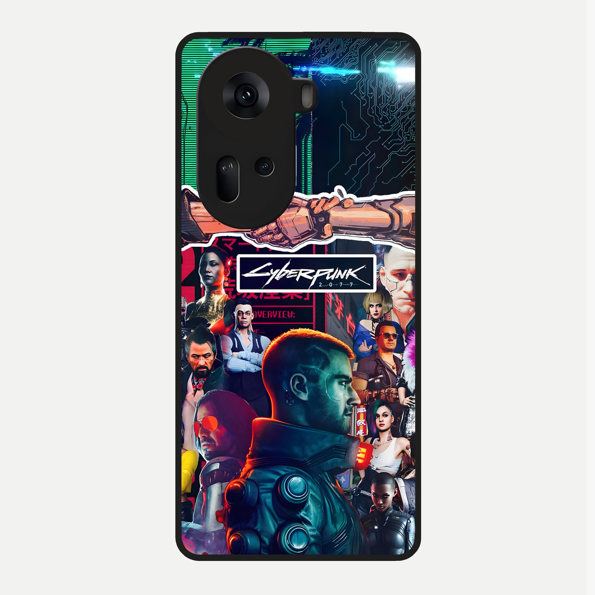  CYBERPUNK Legacy Glass Case For Oppo Reno 11 5G back cover – full design glossy printed glass finish