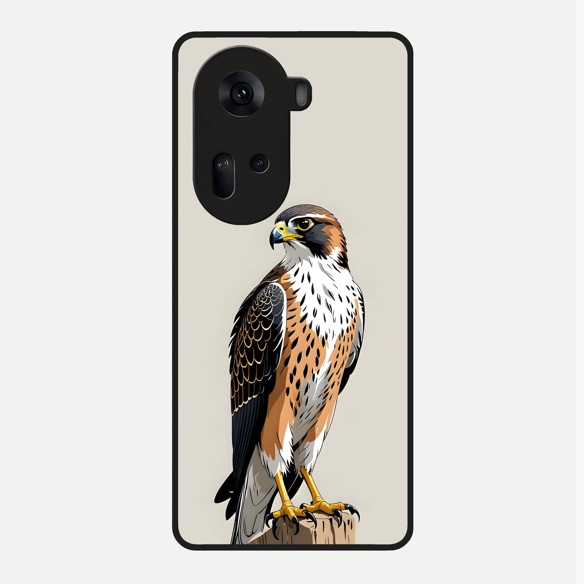  Clever Eagle Glass Case For Oppo Reno 11 5G back cover – full design glossy printed glass finish