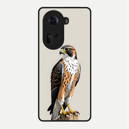  Clever Eagle Glass Case For Oppo Reno 11 5G back cover – full design glossy printed glass finish