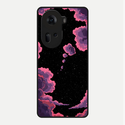  Cosmic Cloud Journey Glass Case For Oppo Reno 11 5G back cover – full design glossy printed glass finish