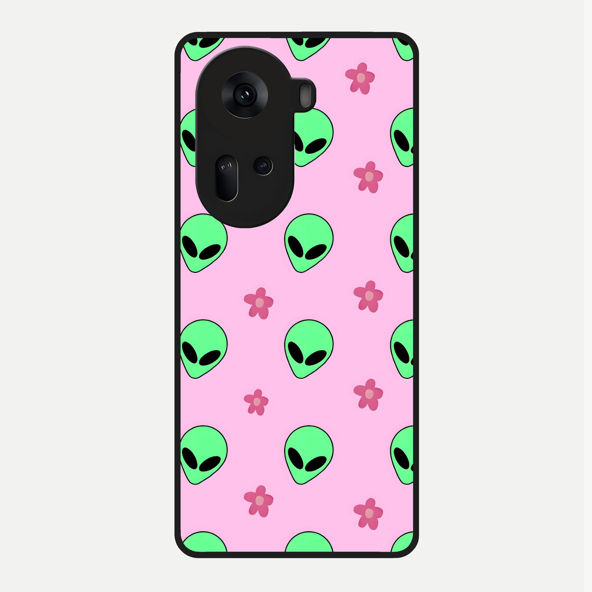  Cosmic Cute Crush Glass Case For Oppo Reno 11 5G back cover – full design glossy printed glass finish