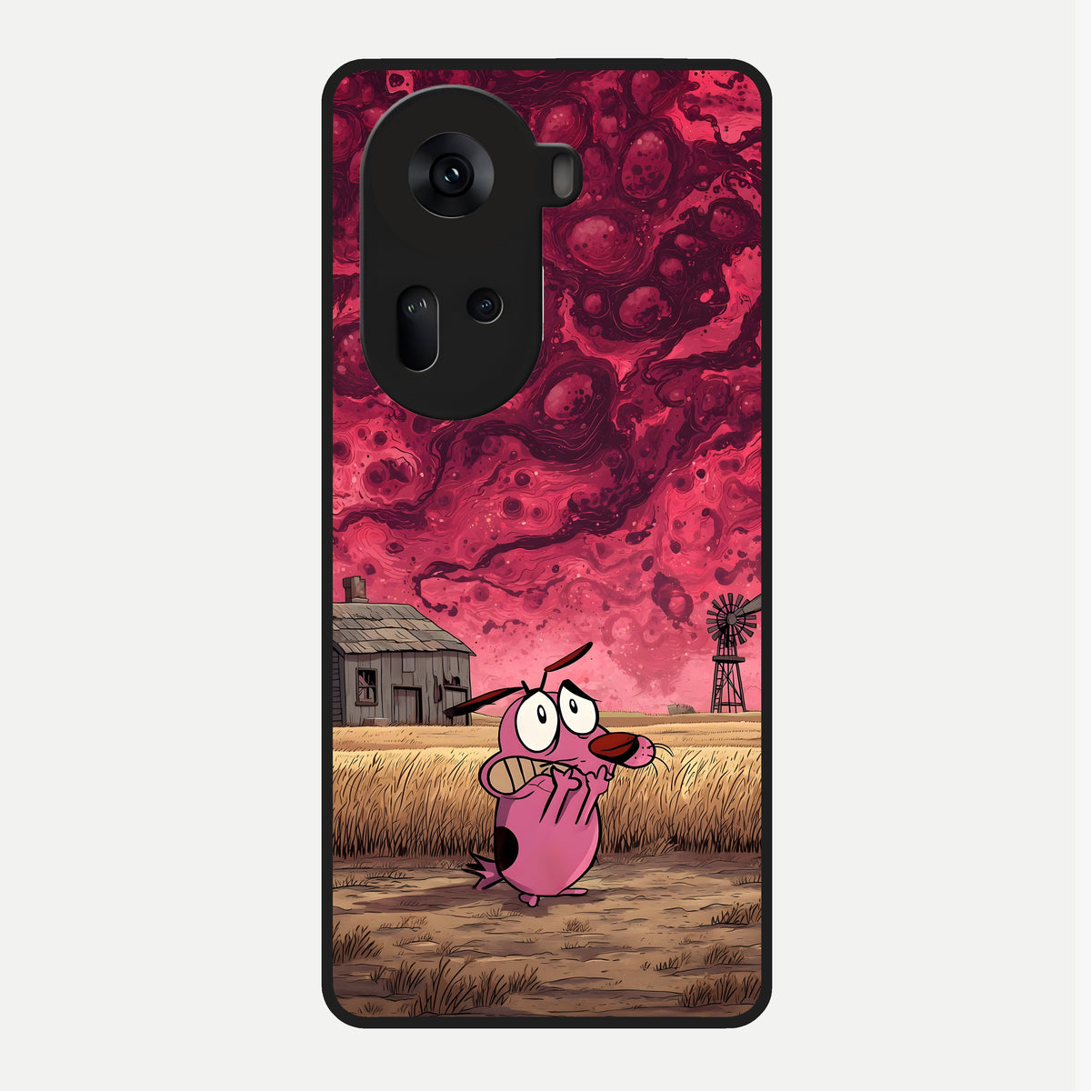  Courage Under Sky Glass Case For Oppo Reno 11 5G back cover – full design glossy printed glass finish