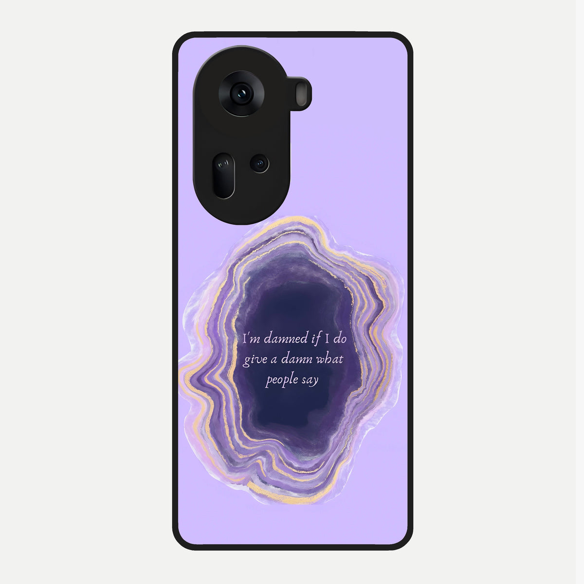  Damned People Quote Glass Case For Oppo Reno 11 5G back cover – full design glossy printed glass finish
