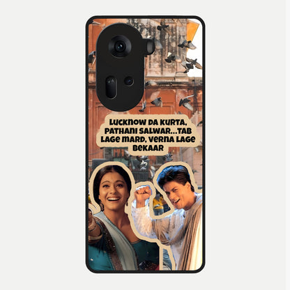  Desi Retro Vibes Glass Case For Oppo Reno 11 5G back cover – full design glossy printed glass finish