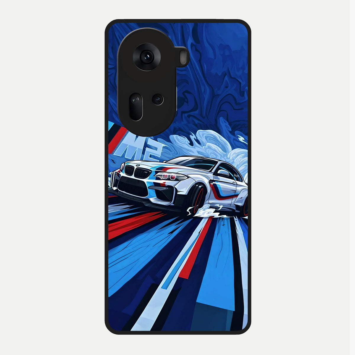  Drift Power Rush Glass Case For Oppo Reno 11 5G back cover – full design glossy printed glass finish