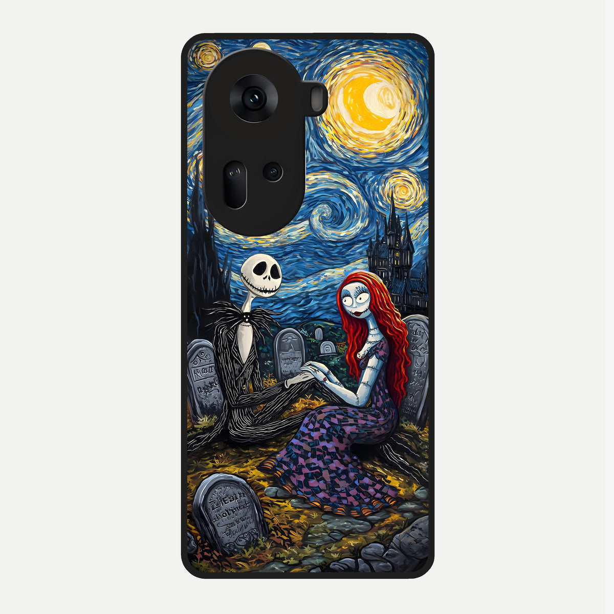  Eternal Night Love Glass Case For Oppo Reno 11 5G back cover – full design glossy printed glass finish