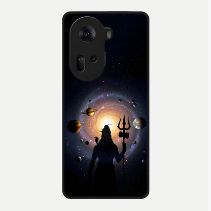  Galactic Shiva Vision Glass Case For Oppo Reno 11 5G back cover – full design glossy printed glass finish