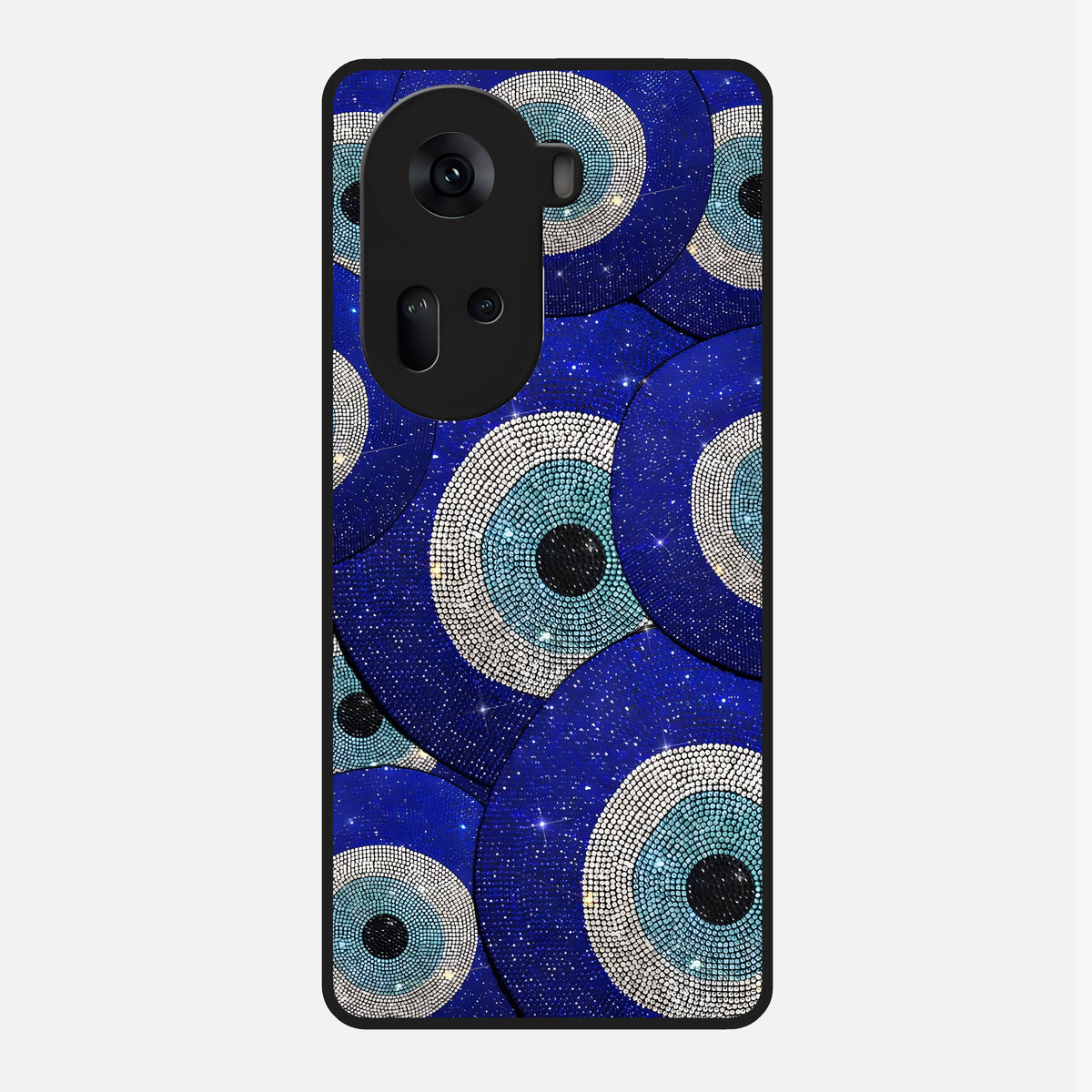  Galaxy Eye Flow Glass Case For Oppo Reno 11 5G back cover – full design glossy printed glass finish