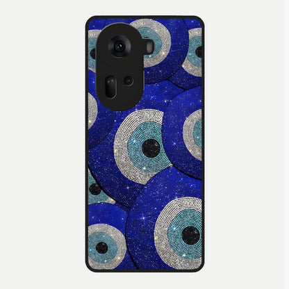 Galaxy Eye Flow Glass Case For Oppo Reno 11 5G back cover – full design glossy printed glass finish