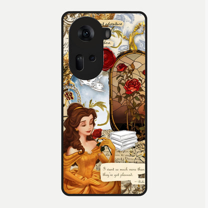  Golden Dream Belle Glass Case For Oppo Reno 11 5G back cover – full design glossy printed glass finish